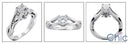 Engagement High End CZ 0.75 Round Center Cubic Zirconia Cz Ring