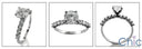 Engagement Round 1 Ct .50 Share Prong Set on Cubic Zirconia Cz Ring