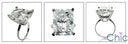 Solitaire 16 Ct Radiant Kardashian Engagement Cubic Zirconia 14K White Gold Ring
