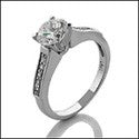 Engagement Round 1 Ct center small Pave Cubic Zirconia Cz Ring