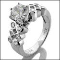 Engagement 1 Ct . Brilliant Bezel Cubic Zirconia Cz Ring