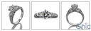 Engagement Round Cubic Zirconia Center Stone 6 Prong Cubic Zirconia Cz Ring