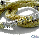 Princess Canary Two Tone Gold Cubic Zirconia CZ Bracelet