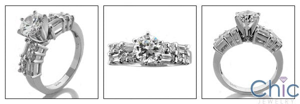 Engagement Finest Quality Round 1 Ct Engagement Ring Cubic Zirconia Cz Ring