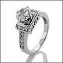 Engagement 1 Ct Brilliant Center 4 prong Tiffany Cubic Zirconia Cz Ring