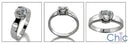 Solitaire 1 Ct Round Stone Half Bezel Cubic Zirconia Cz Ring