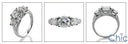 3 Stone 2.05 3 Round Cubic Zirconia Cz Ring
