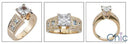 1.5 Cubic Zirconia Square Princess Center 14K Gold Engagement Ring