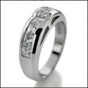Wedding 1 Ct Princess in Channel Cubic Zirconia CZ Band 