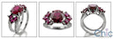 Engagement Ruby Round Princess Cubic Zirconia Cz Ring