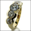 Anniversary 2 Ct Round 5 stone Cubic Zirconia Cz Ring