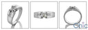 Mens .75 Princess Center Channel Cubic Zirconia CZ Wedding Band