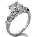 Engagement Brilliant Round 1 Ct CZ Cubic Zirconia Cz Ring