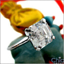 Solitaire 3.5 Royal Asscher Ct 2MM Cubic Zirconia Cz Ring