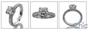 Eternity 1.5 Ct . Round Brilliant 4 Prong Eternity Pave Shank Cubic Zirconia Cz Ring