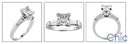 Engagement 1.25 Princess Center Long Tapered Baguettes Cubic Zirconia Cz Ring