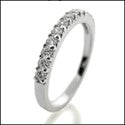 Wedding Share Prong .65 TCW Round Cubic Zirconia CZ Band 