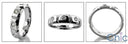 Mens .50 Round Bezel Cubic Zirconia CZ Wedding Band