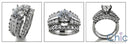 Matching Set 1 Ct Round Double Cubic Zirconia Cz Ring