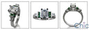 Anniversary Emerald 1 Ct Emerald Princess Cubic Zirconia Cz Ring