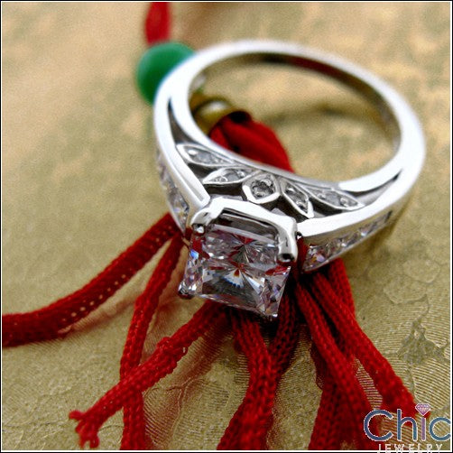 Engagement Princess 1 Ct Center Channel Cubic Zirconia Cz Ring