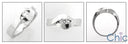 Promise Ring Cubic Zirconia 14K White Gold .20 Round Channel