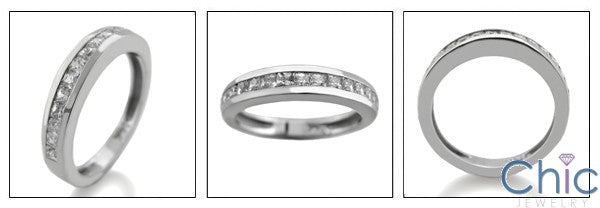 Wedding Princess 1 Ct in Channel Cubic Zirconia CZ Band 