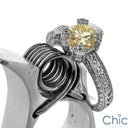 Anniversary Canary Round 1 Ct Cubic Zirconia Cz Ring