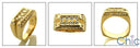 Mens 2 Round Channel Euro Shank Cubic Zirconia CZ Wedding Band