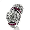 Estate Ruby Channel Ct Pave Cubic Zirconia Cz Ring