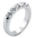 Wedding .50 Round Channel Set Cubic Zirconia CZ 14K White Gold Band