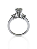 Highest Quality AAA Cubic Zirconia Heart Shaped 1 Carat Engagement Ring 14K White Gold