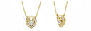 Heart Shaped Yellow Gold Pendant with 16 inch Chain