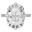 Kardashian Style 16 carat Radiant Cushion Cubic Zirconia Engagement Ring 14k White Gold