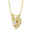 Heart Shaped Yellow Gold Pendant with 16 inch Chain