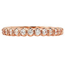 Cubic Zirconia 12 Round Stone Rose Gold Wedding band
